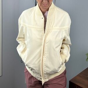 Oakton Limited Bomber Jacket Full Zip Casual Butter Yellow Outerwear Medium